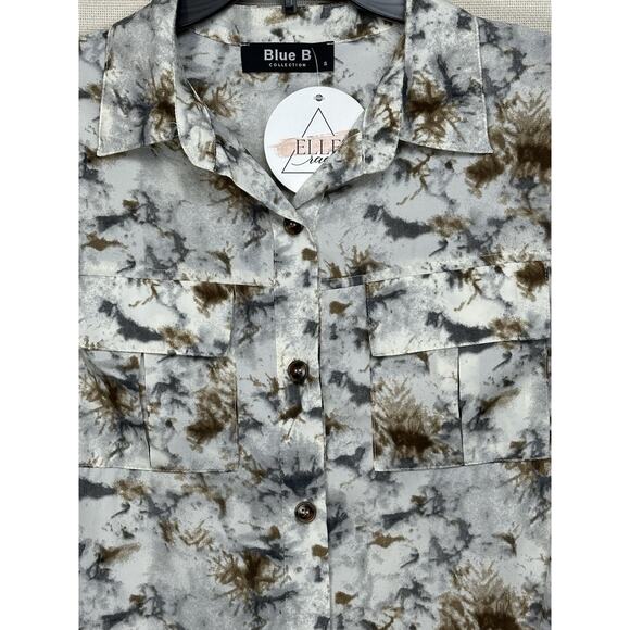 Blue B Collection Women’s Size Small LS Button Up “Loud & Clear” Design - Picture 2 of 10